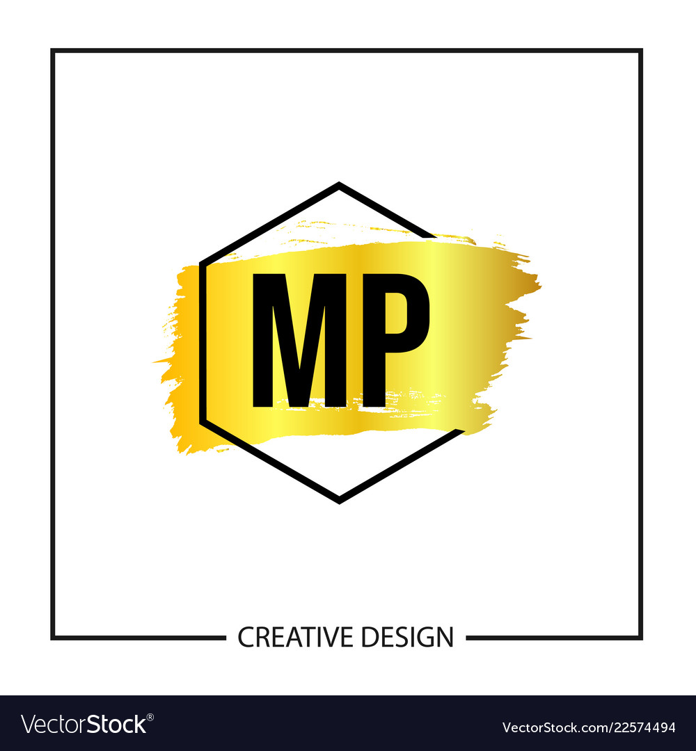 Initial mp letter logo template design