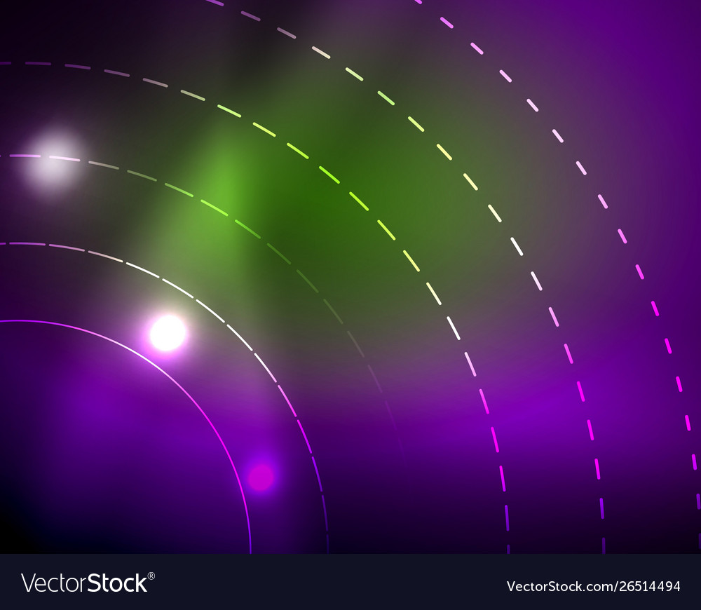 Neon Circles Abstract Background Royalty Free Vector Image