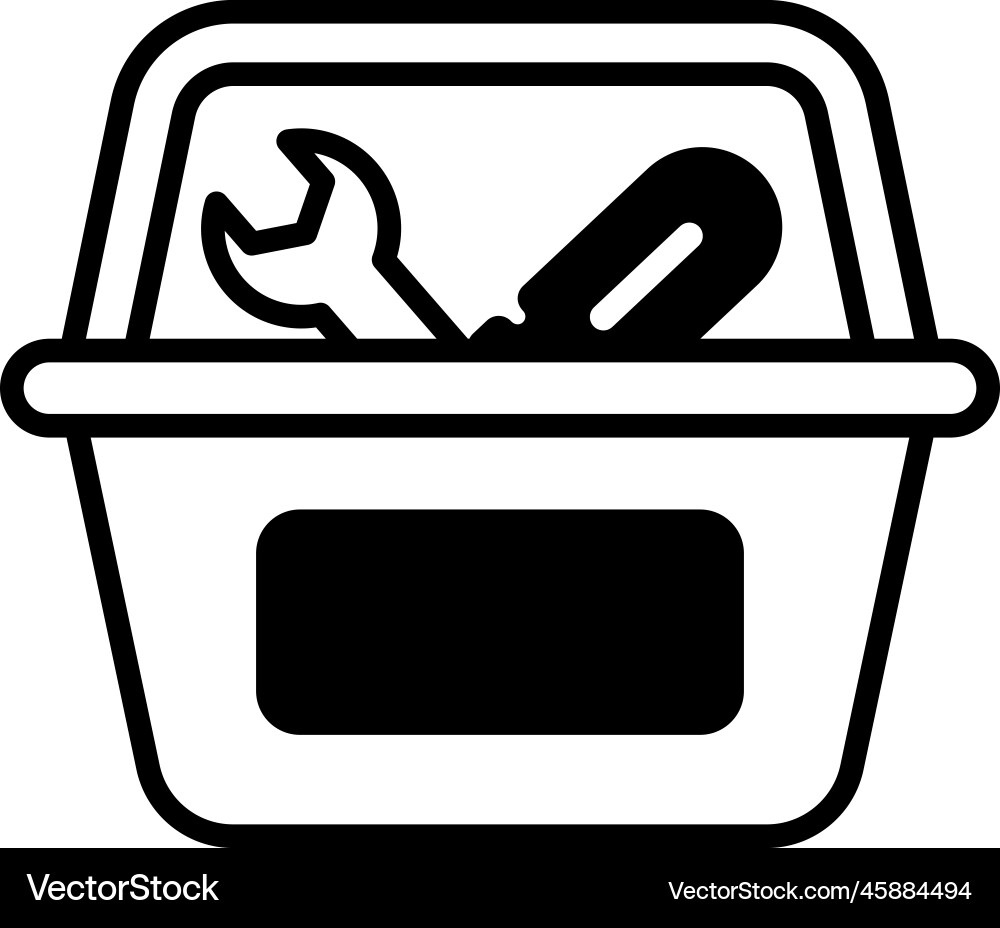 Toolbox solid icon style ep Royalty Free Vector Image