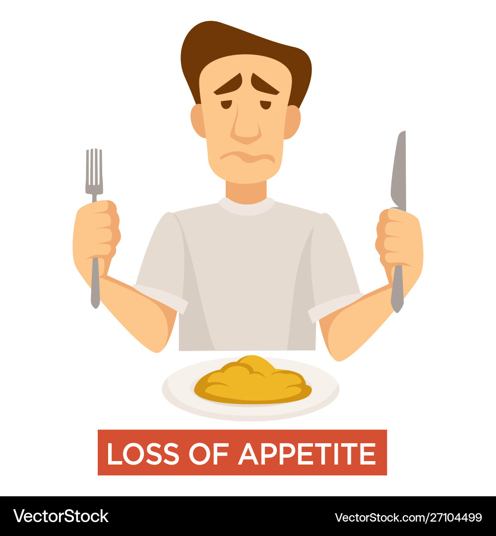 Appetite loss food rejection tuberculosis Vector Image