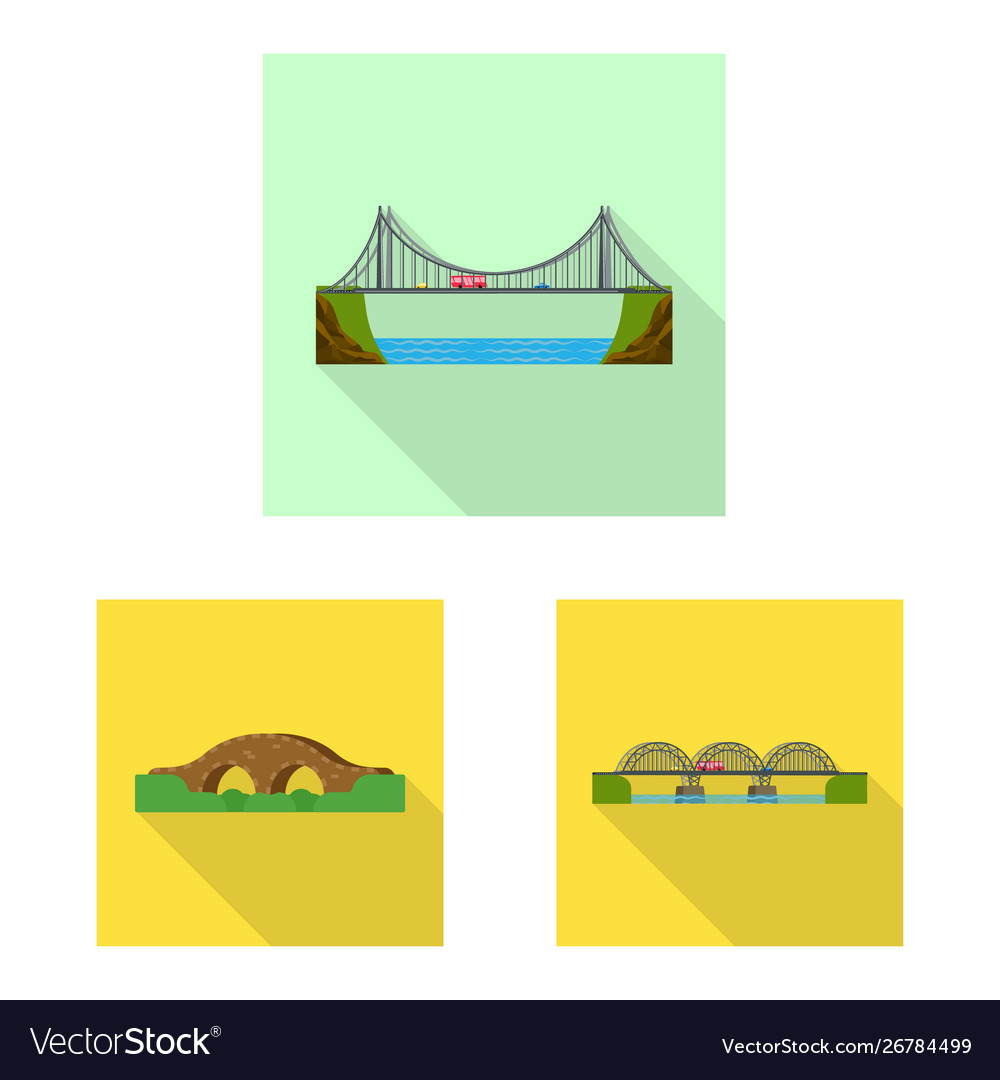 Bridgework and bridge Royalty Free Vector Image