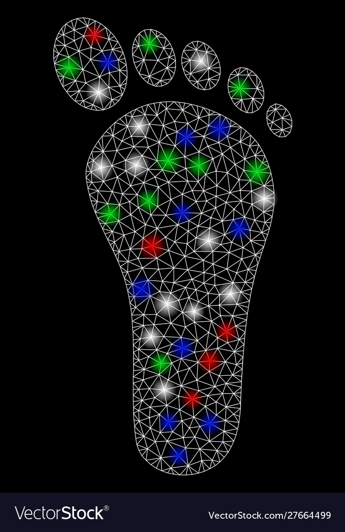 Helle Mesh Carcass Fußabdruck mit Lichtflecken