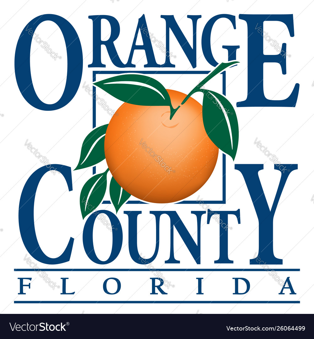 Coat arms orange county in florida of Royalty Free Vector