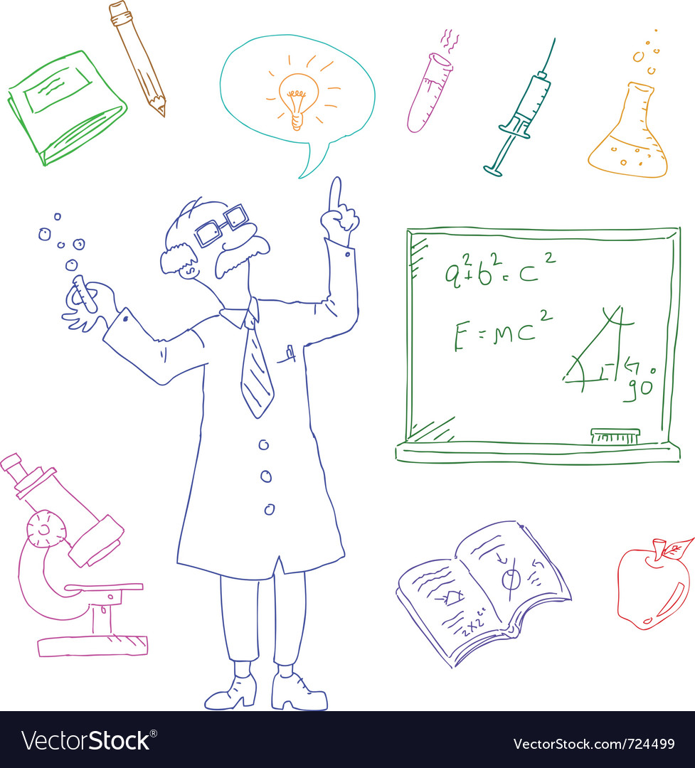 Laboratory doodles Royalty Free Vector Image - VectorStock