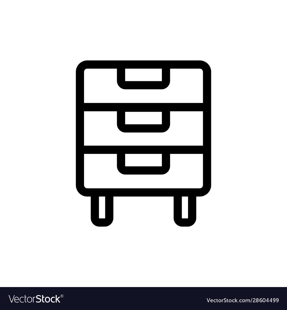 Office box icon isolated contour symbol