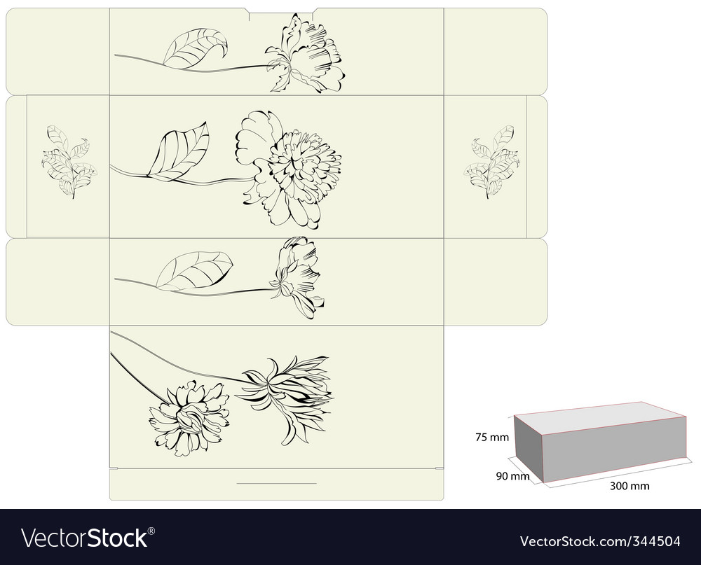 Decorative Template For Box Design Royalty Free Vector Image