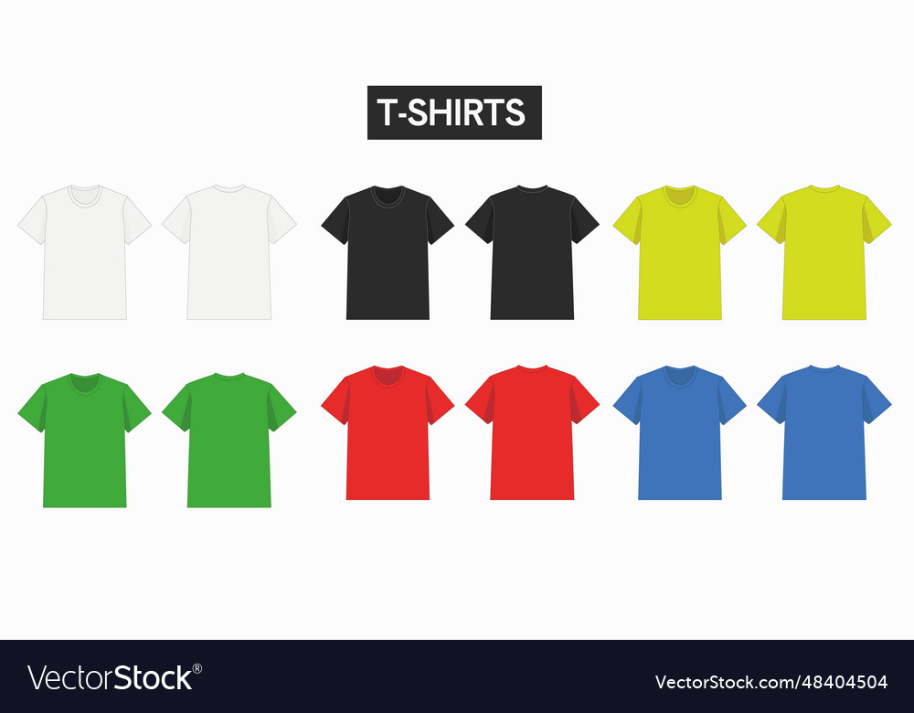 Different color t shirts Royalty Free Vector Image