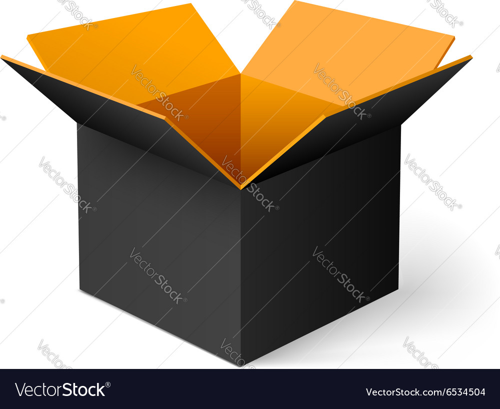 Opened box Royalty Free Vector Image - VectorStock