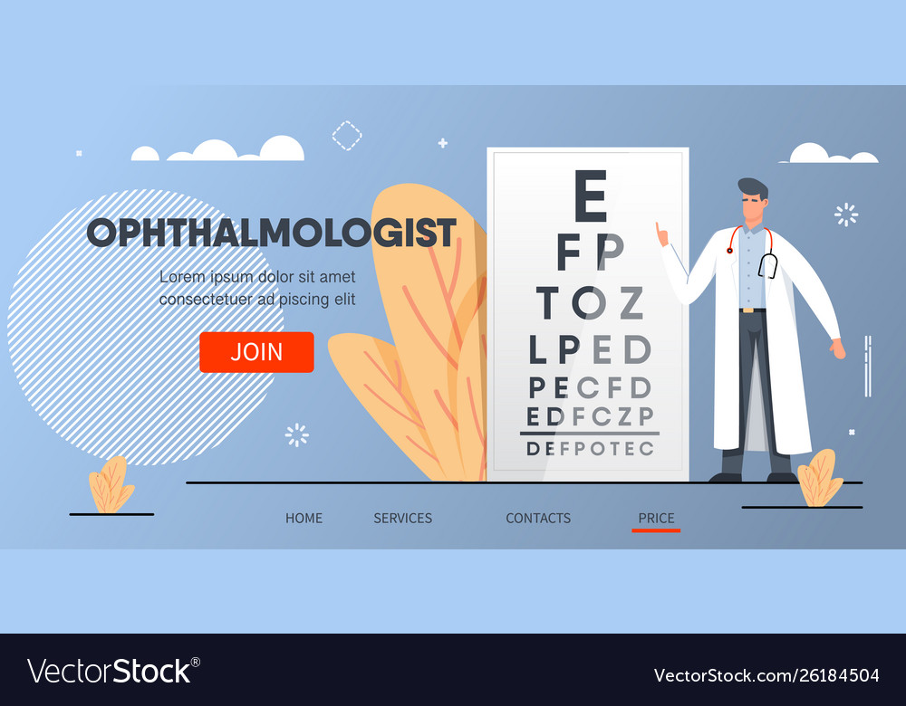 Ophthalmologist with tablet