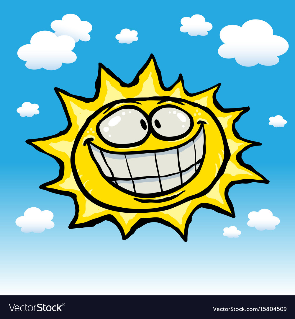 Cartoon sun Royalty Free Vector Image - VectorStock