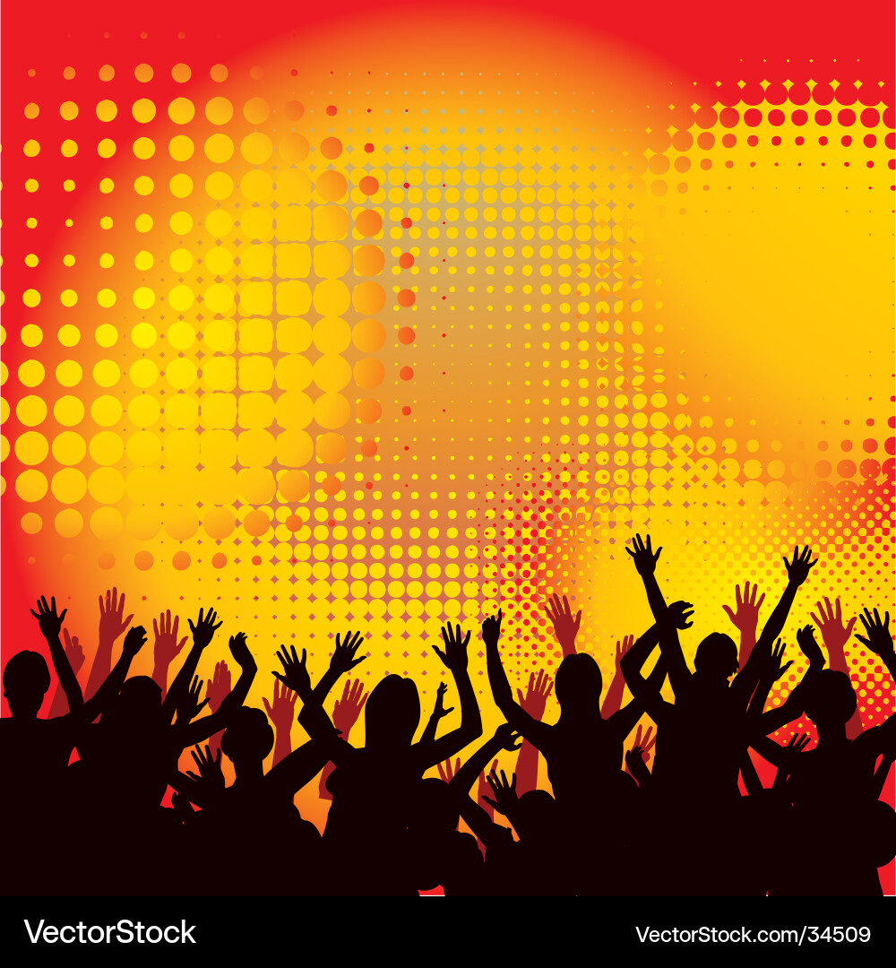 Circles crowd hands Royalty Free Vector Image - VectorStock