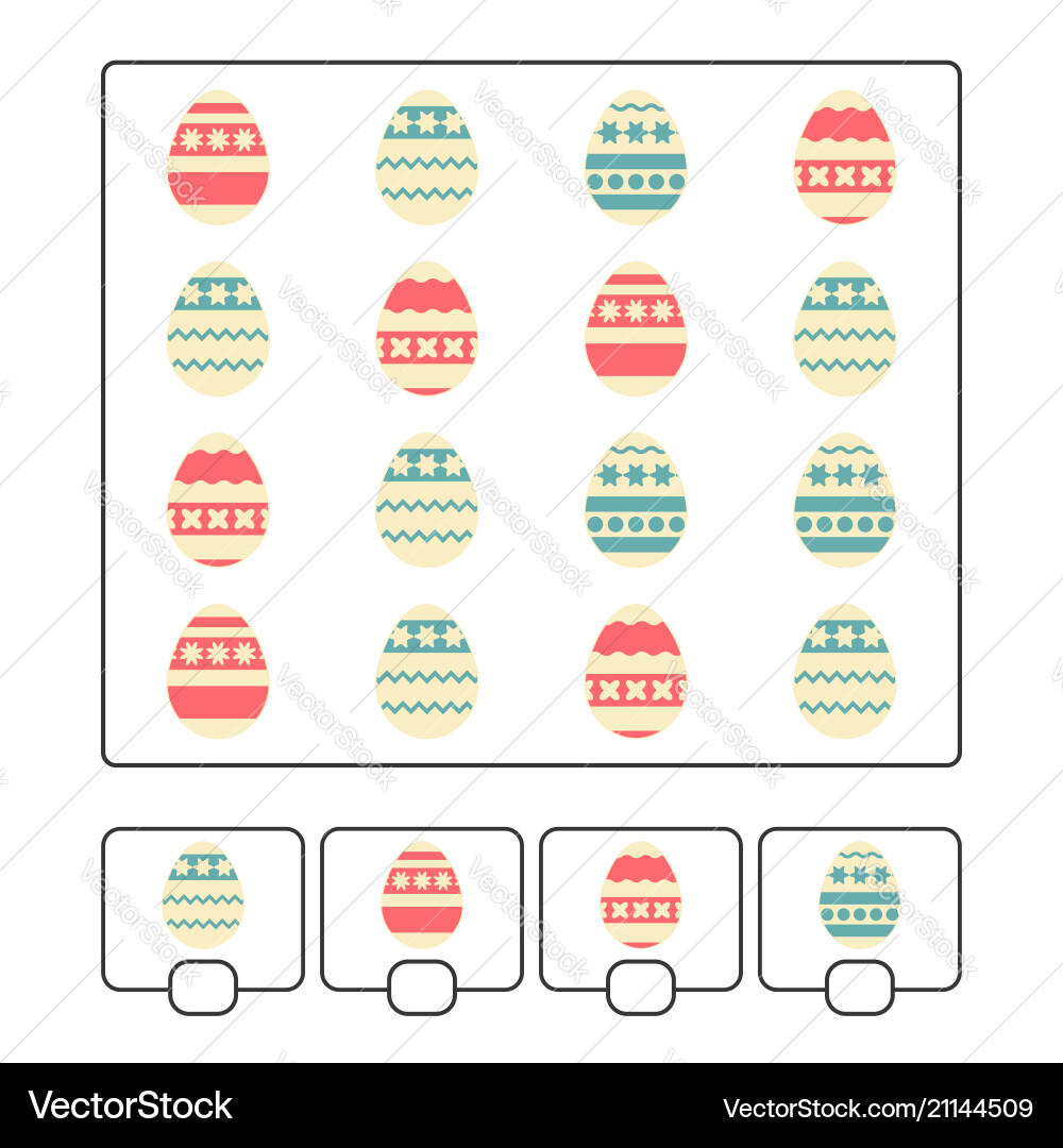 Counting game for preschool children Royalty Free Vector