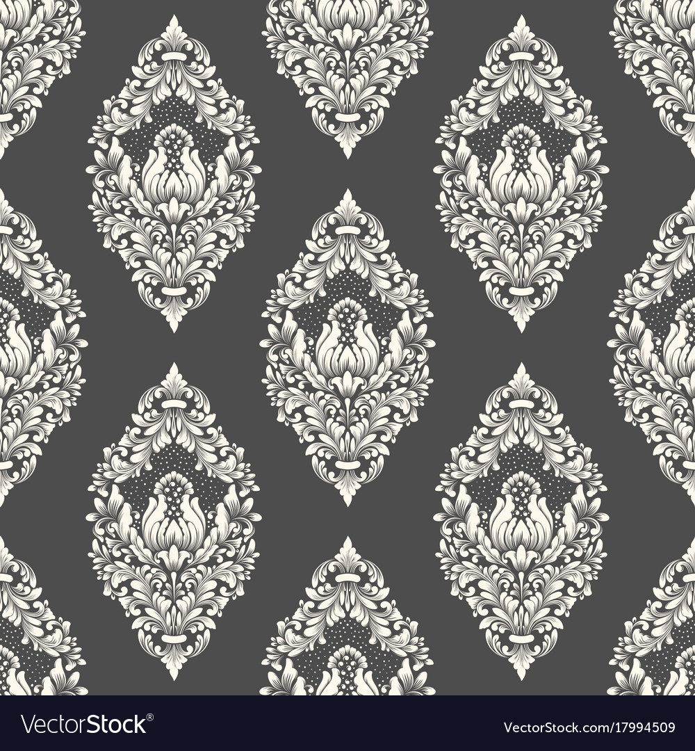 Damask seamless pattern background
