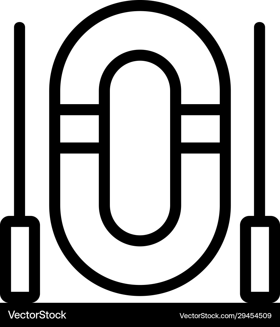 Inflatable boat icon isolated contour Royalty Free Vector