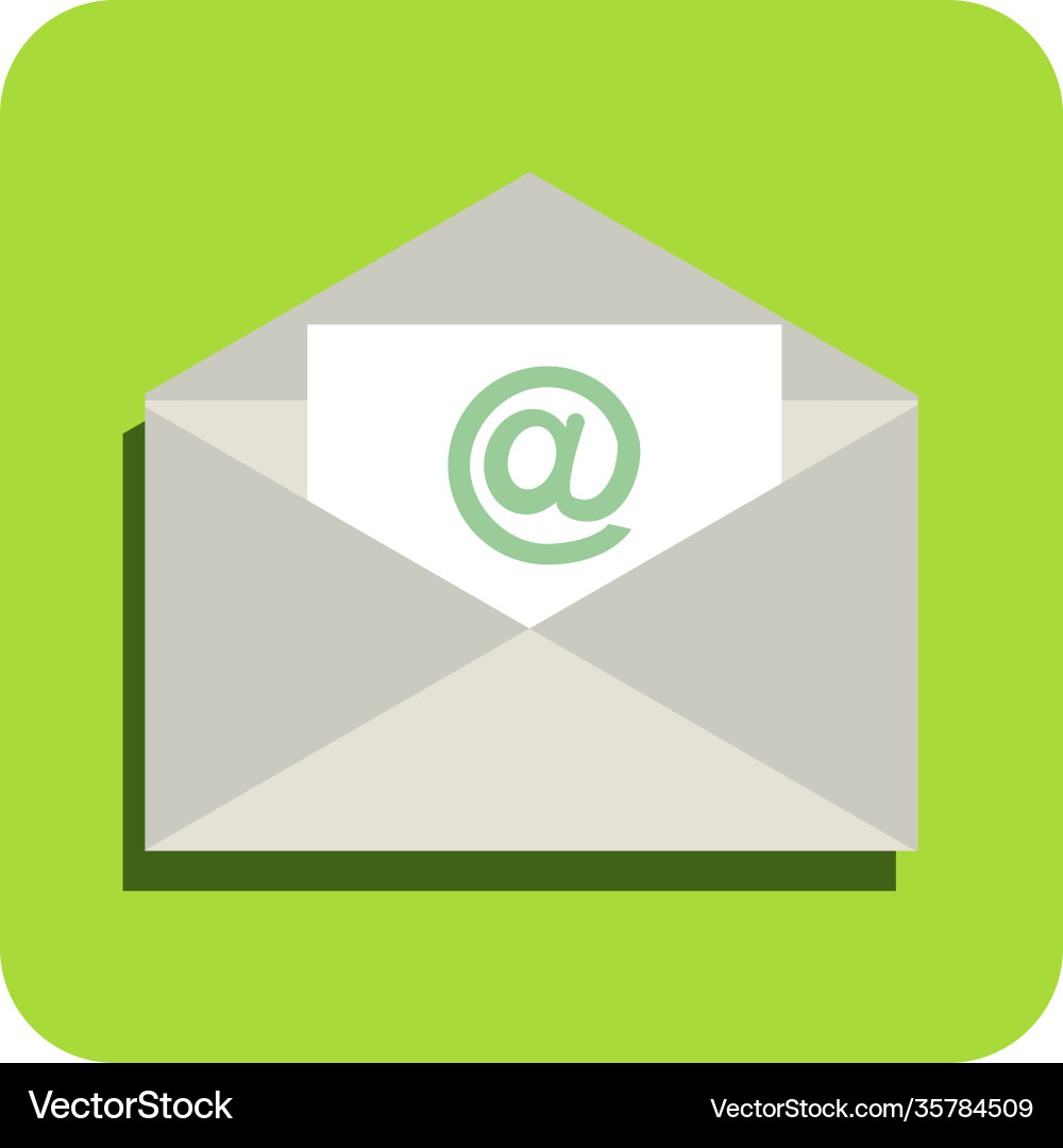 Mail flat icon Royalty Free Vector Image - VectorStock