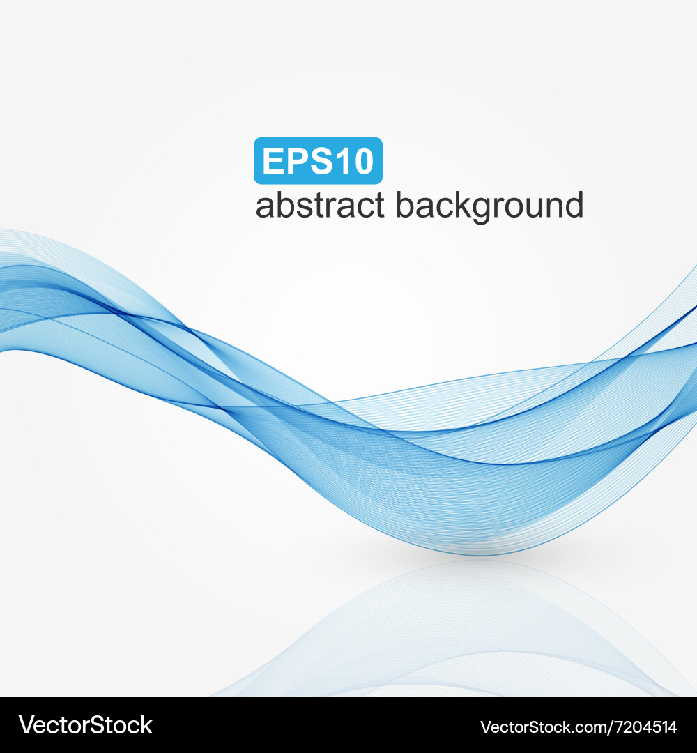 Abstract blue wave background Royalty Free Vector Image