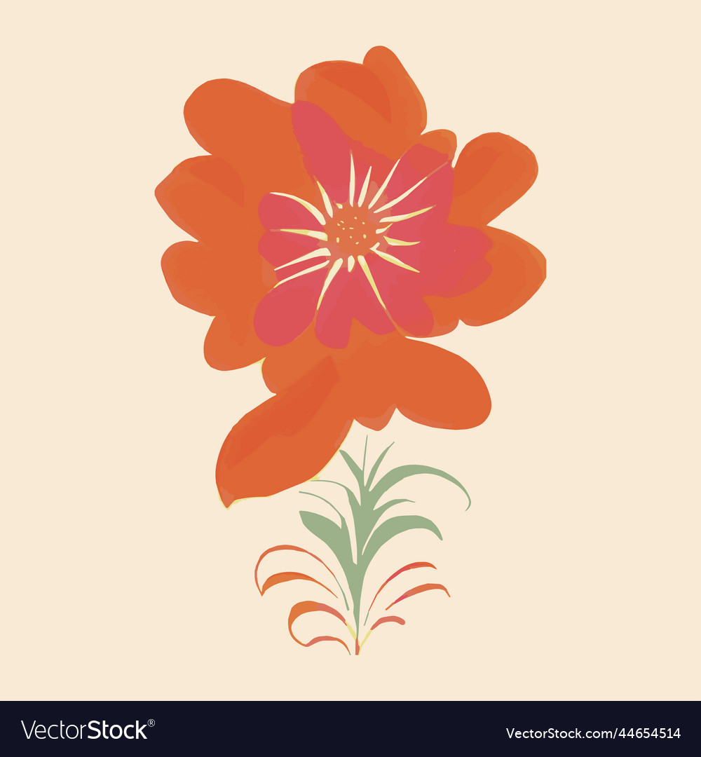Seamless minimalistic delicate floral vector image Seamless minimalistic delicate floral