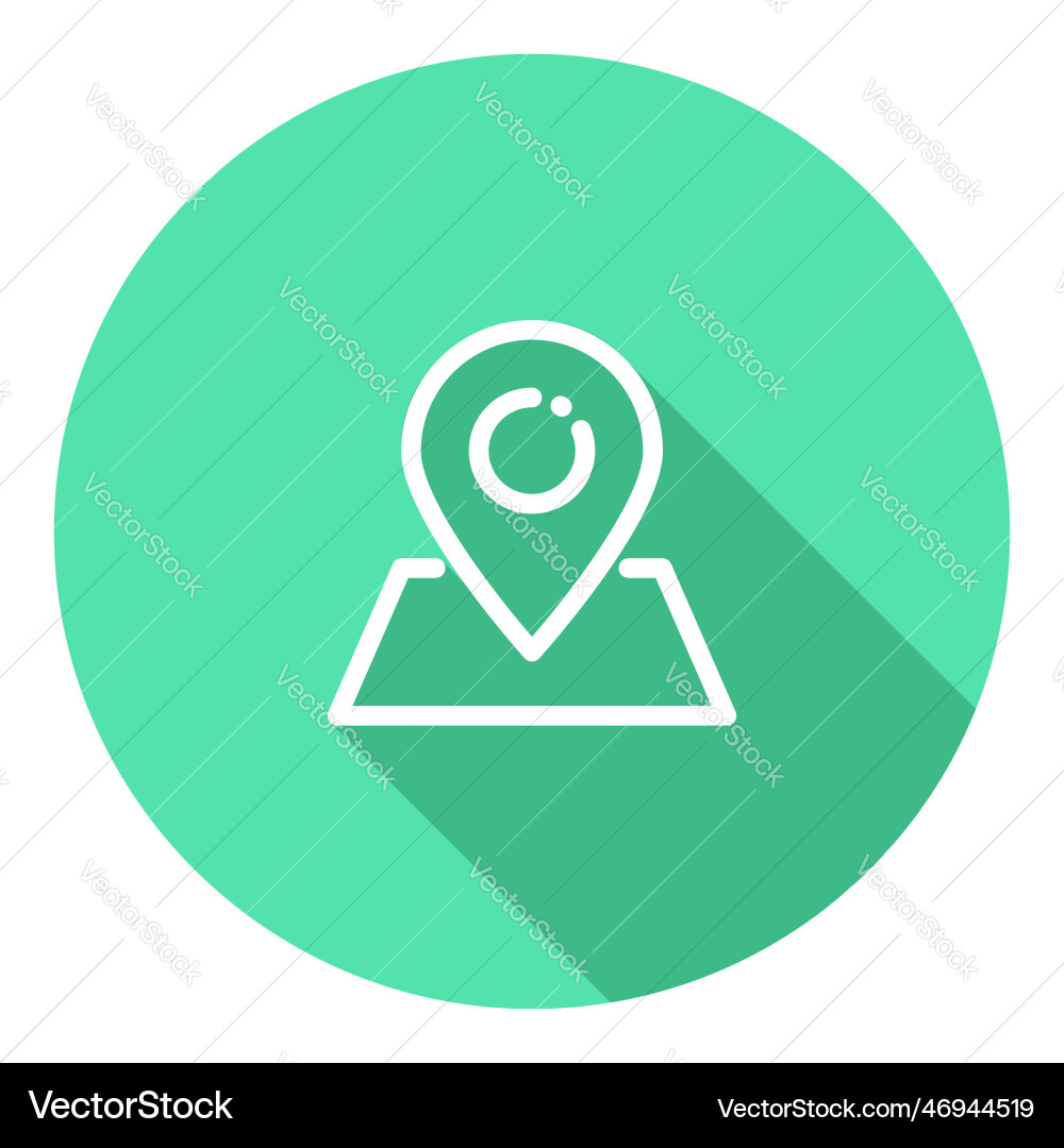 3d location flat icon gps pointer icon map Vector Image