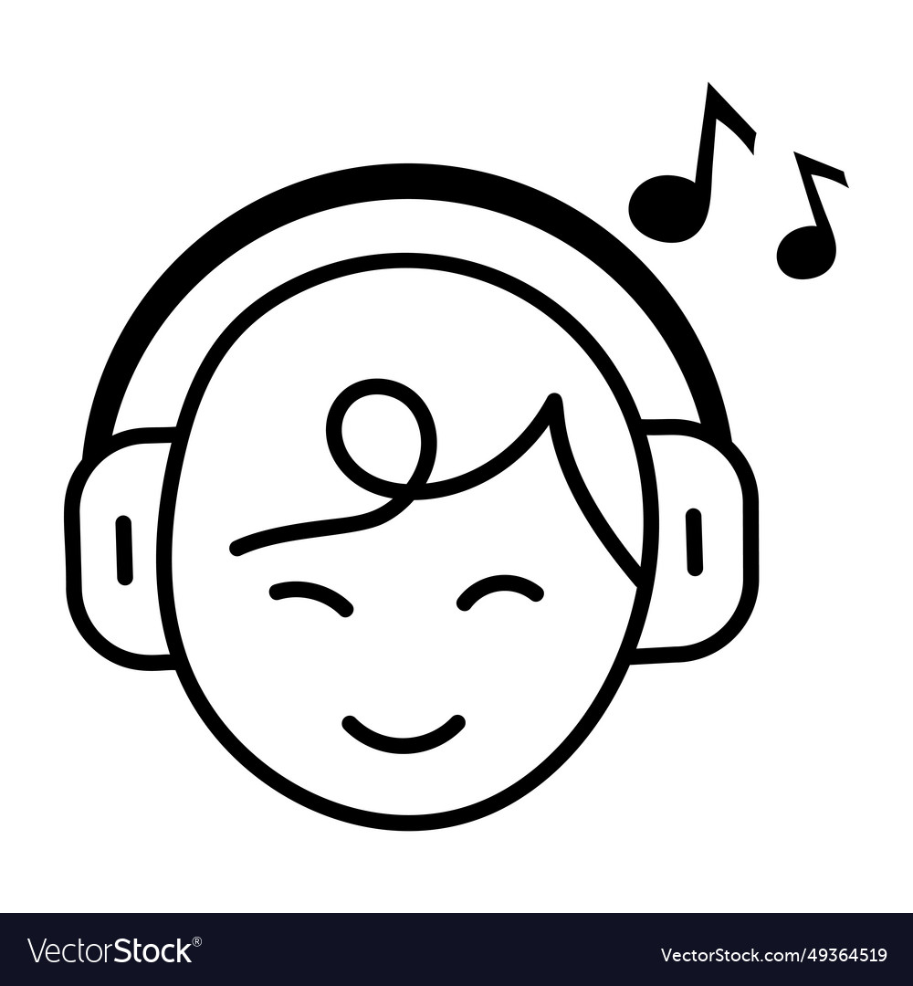 Enjoy music Royalty Free Vector Image - VectorStock