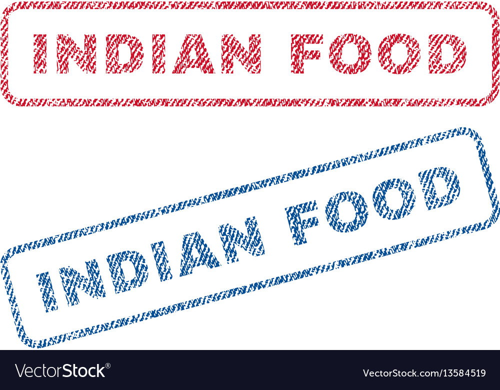 Indian food textile stamps