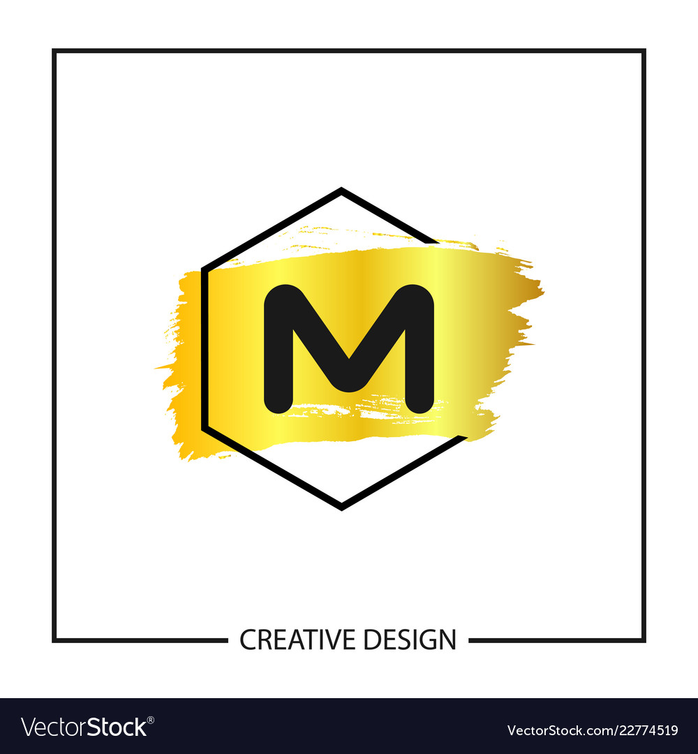 Initial letter m logo template design