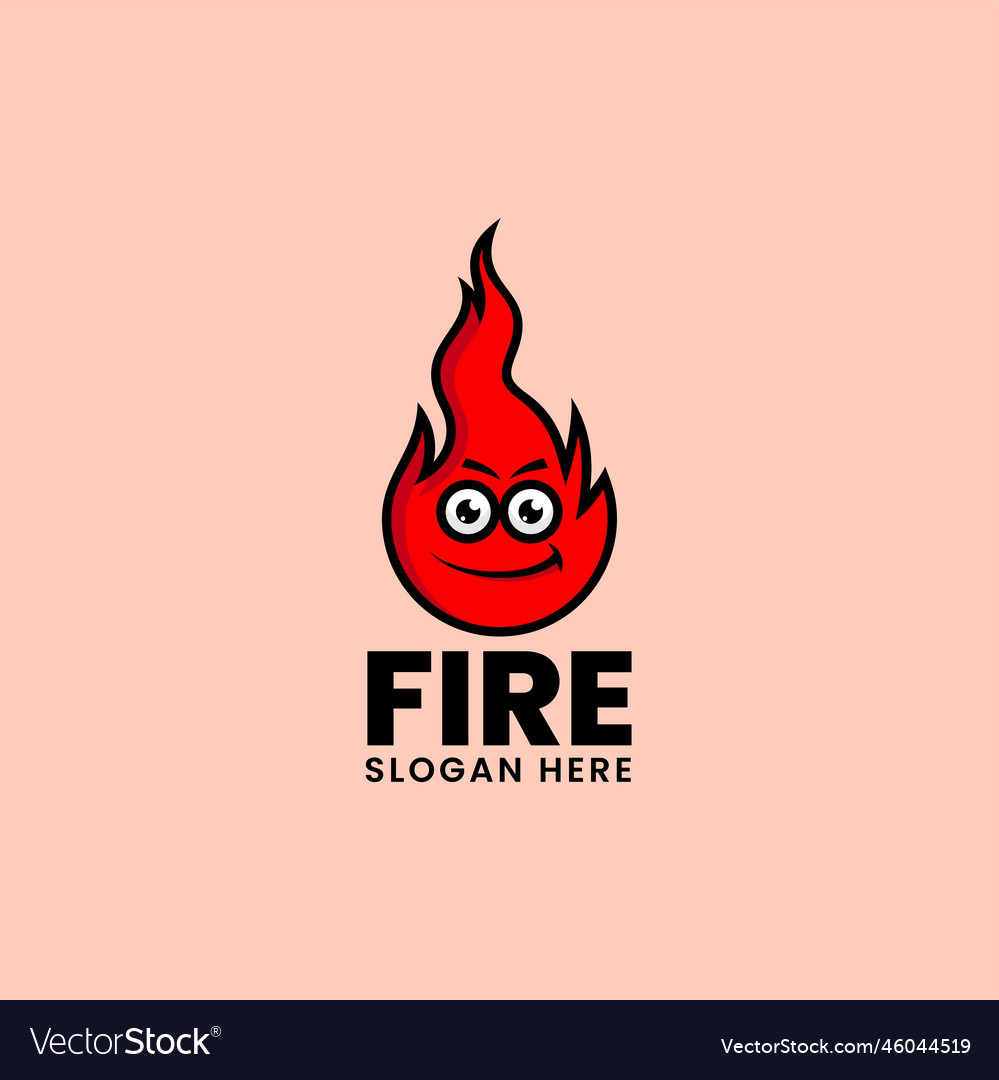 Logo fire mascot cartoon style