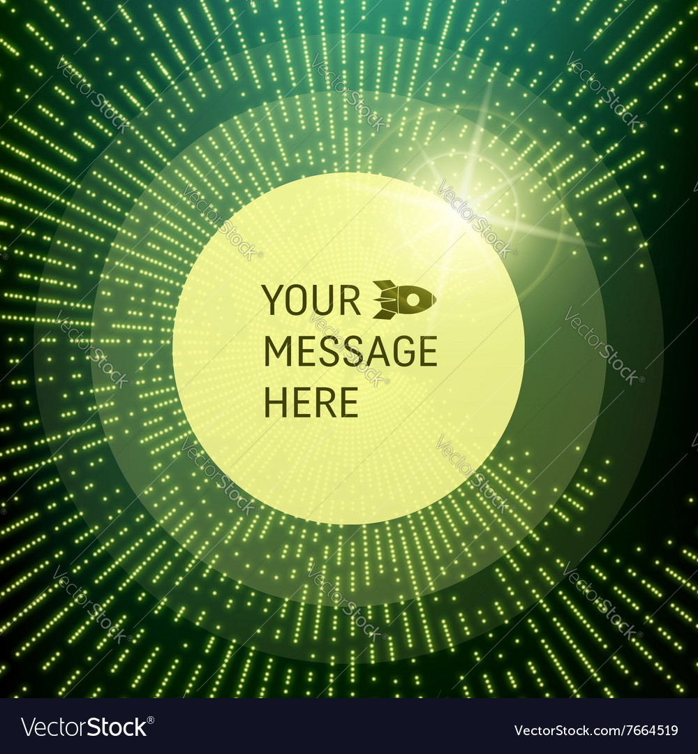 Round frame with place for text 3d grid
