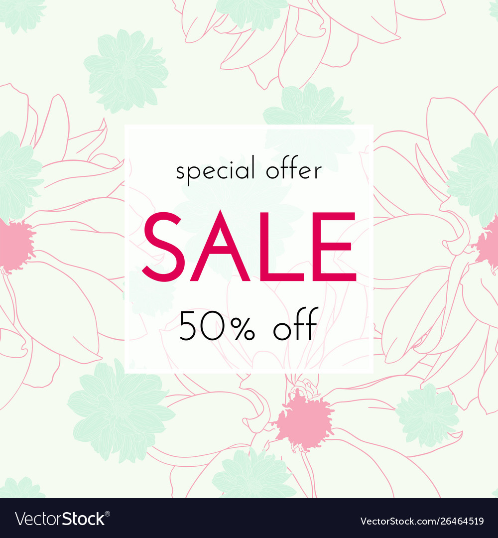 Sale floral card