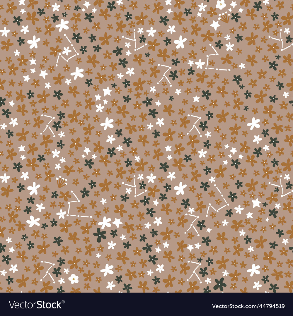 Seamless floral hight detailed pattern with tiny