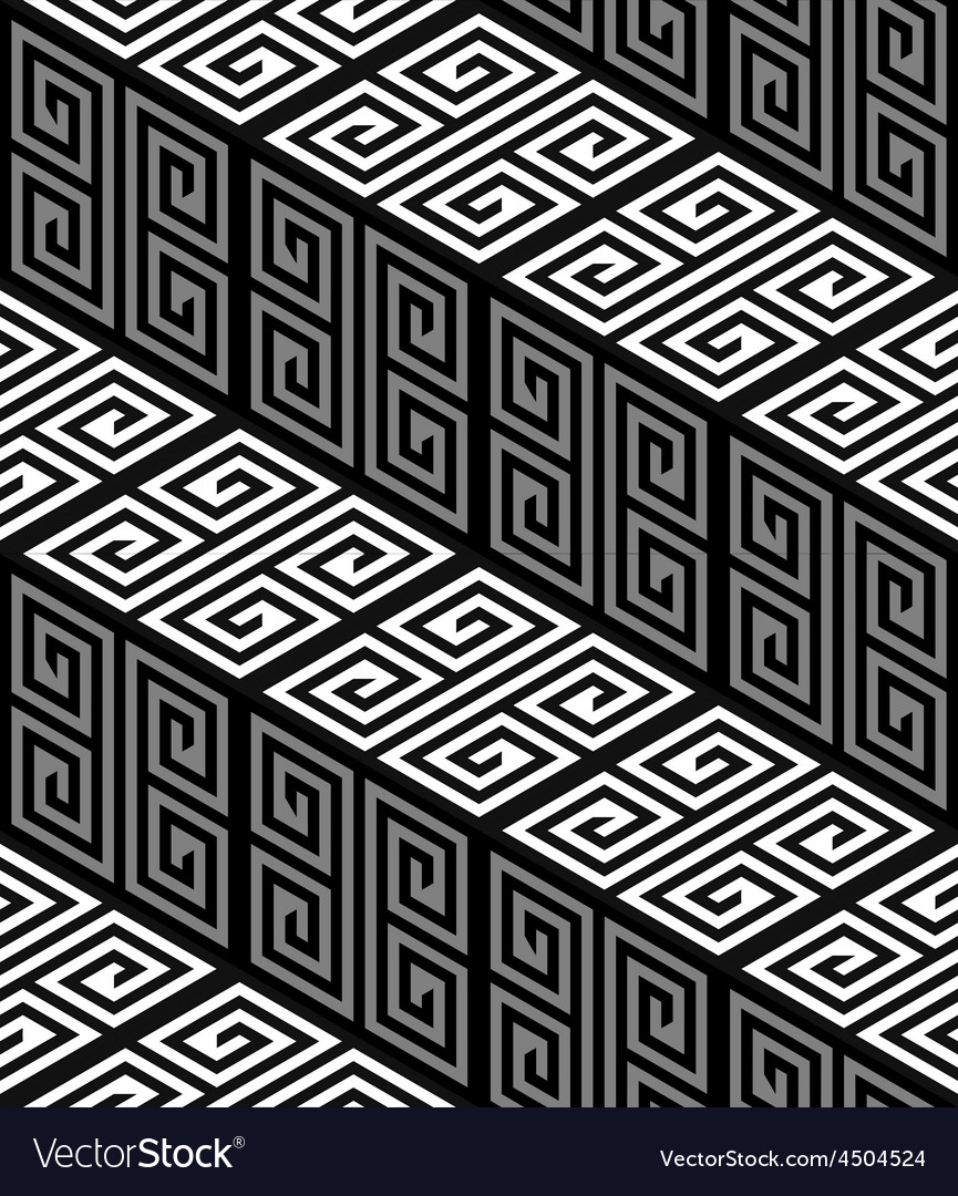 3d zig zag stairs op art seamless pattern