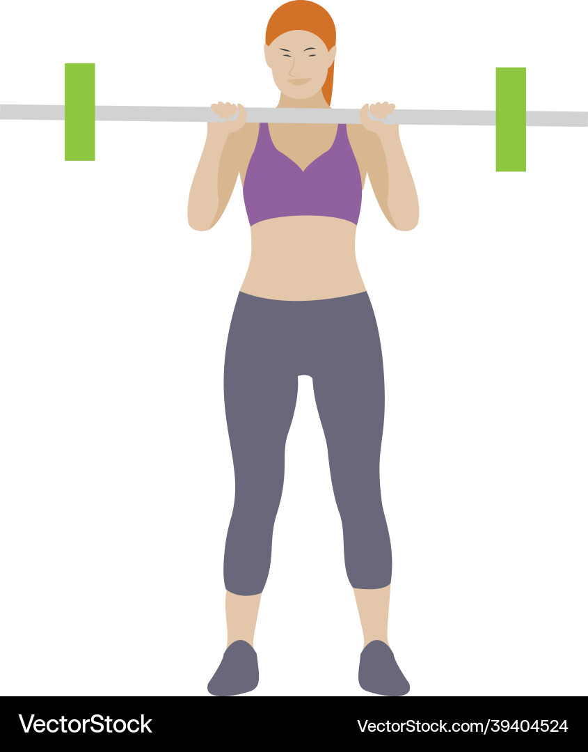 Barbells exercise Royalty Free Vector Image - VectorStock