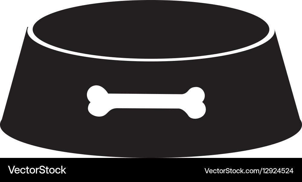 Dog dish pet accessory Royalty Free Vector Image