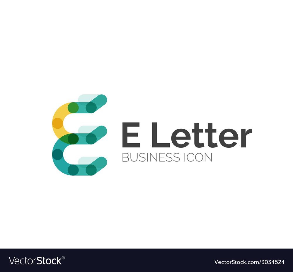 E letter logo minimal line design