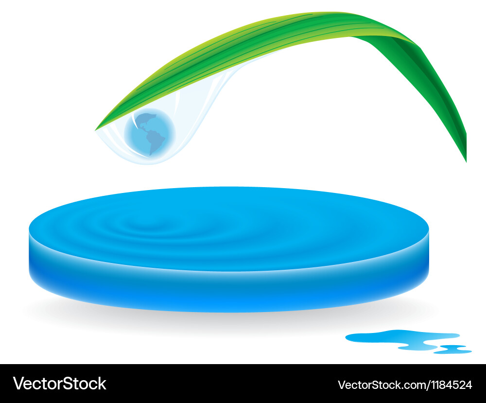 Icon wave drop Royalty Free Vector Image - VectorStock