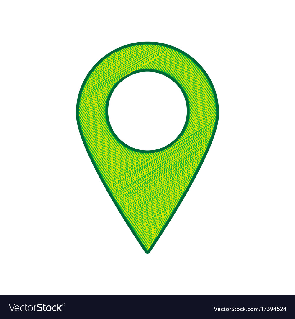 Mark pointer sign lemon scribble icon