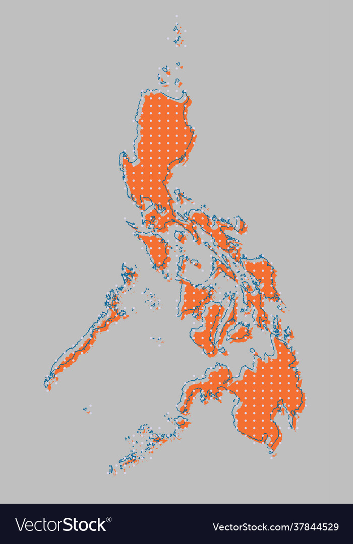 Asien Landkarte Philippinen Infografik