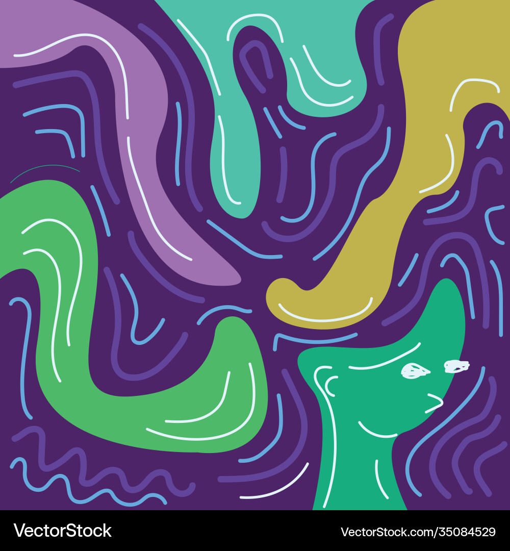 Creative doodle art seamless pattern Royalty Free Vector