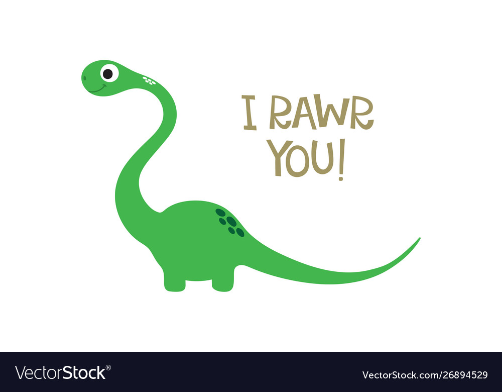 Doodle cute dinosaur Royalty Free Vector Image