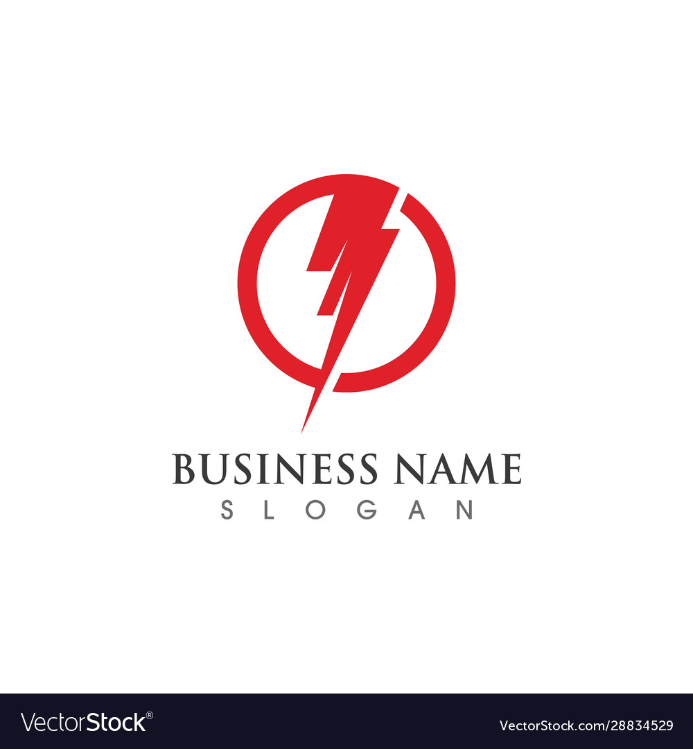 Lightning logo template icon Royalty Free Vector Image