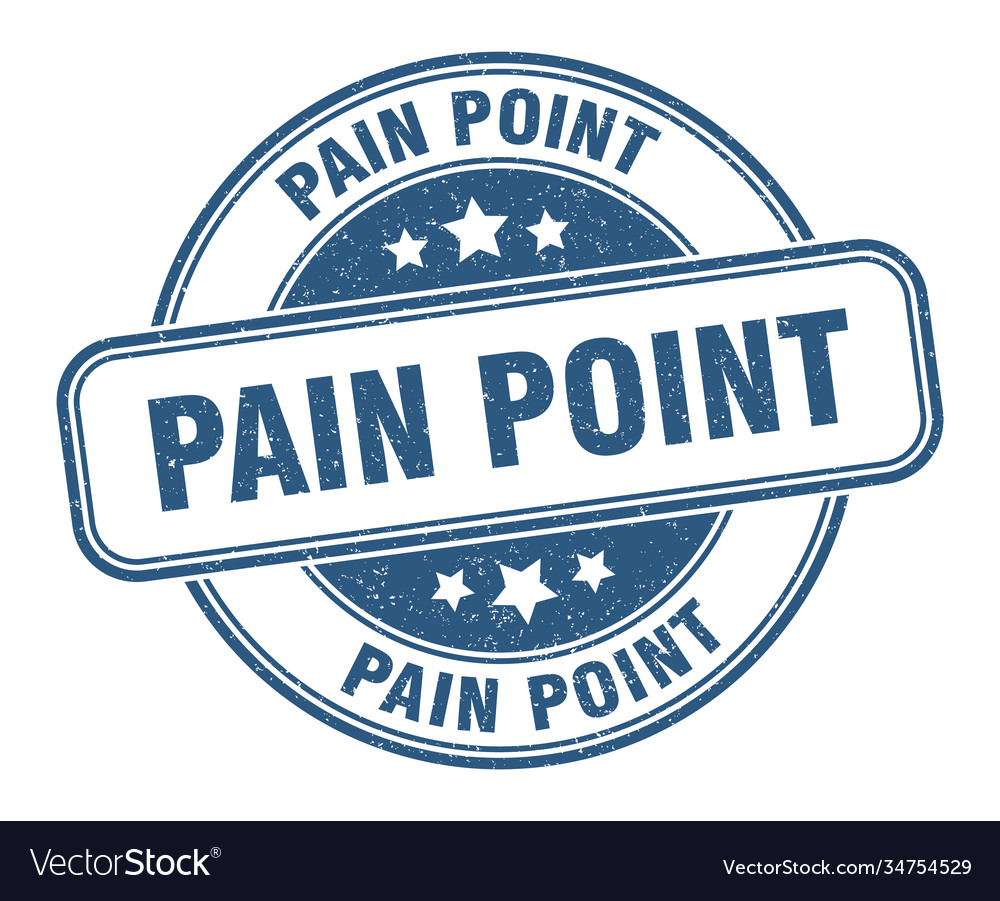 Pain Point Stamp Point Label Round Grunge Vector Image