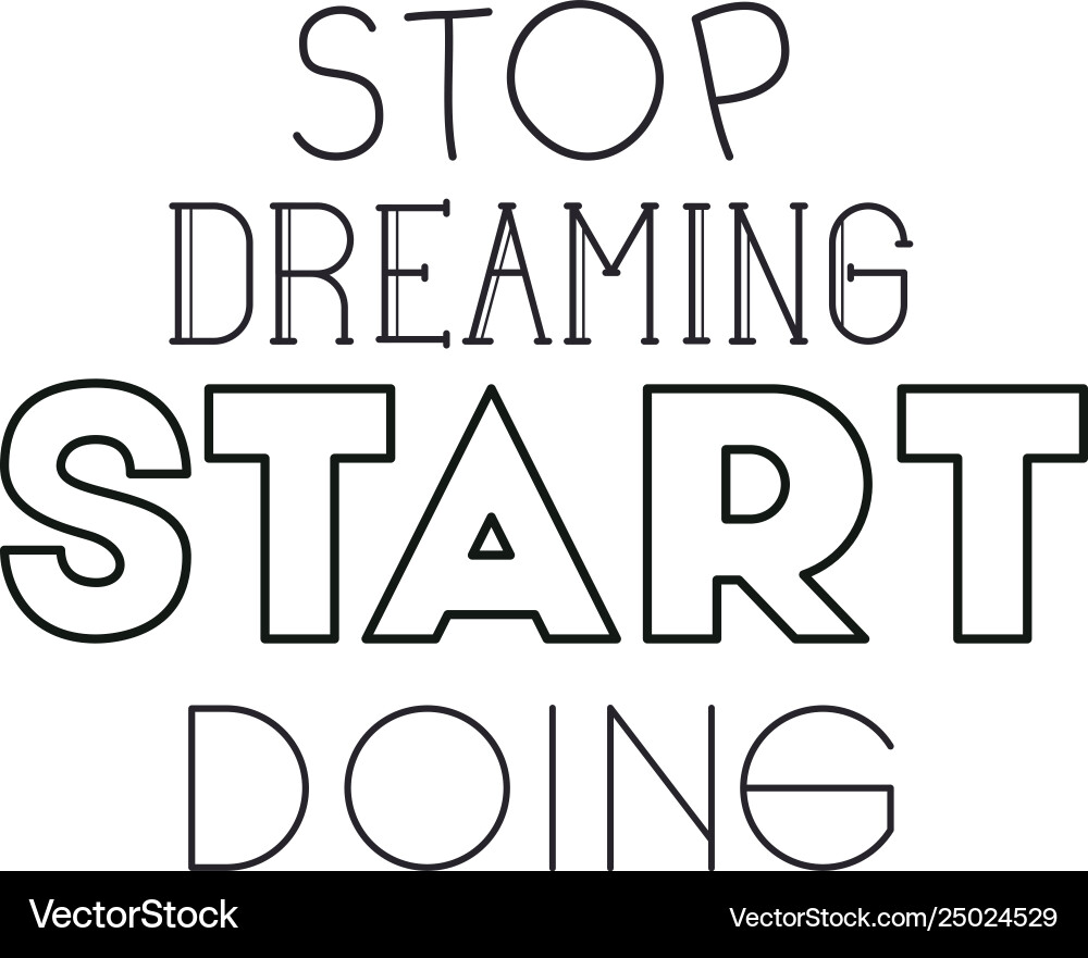 Positive message with hand made font Royalty Free Vector
