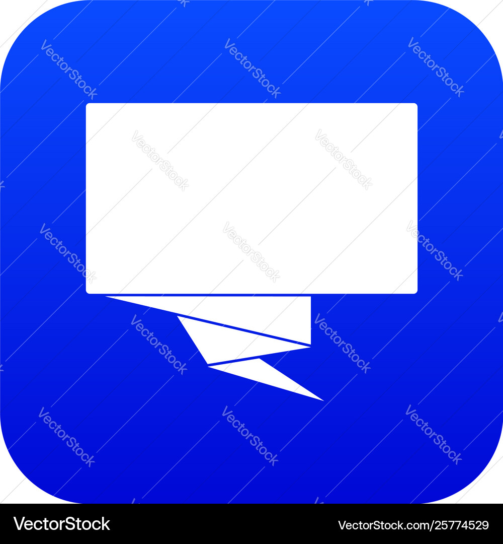 Square Banner Icon Digital Blue Royalty Free Vector Image