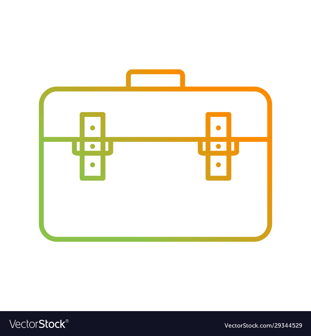 Unique briefcase line icon Royalty Free Vector Image