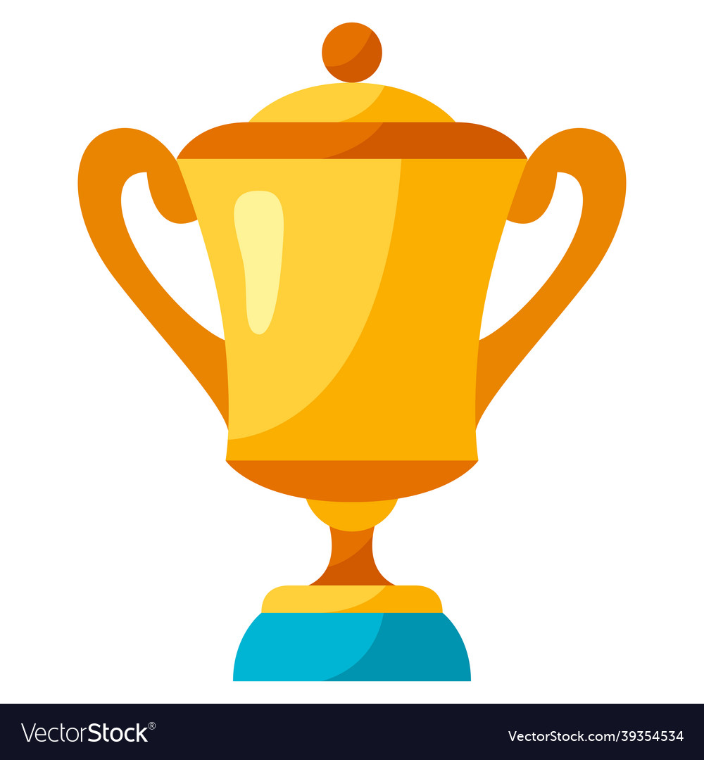 Gold cup award for sports Royalty Free Vector Image