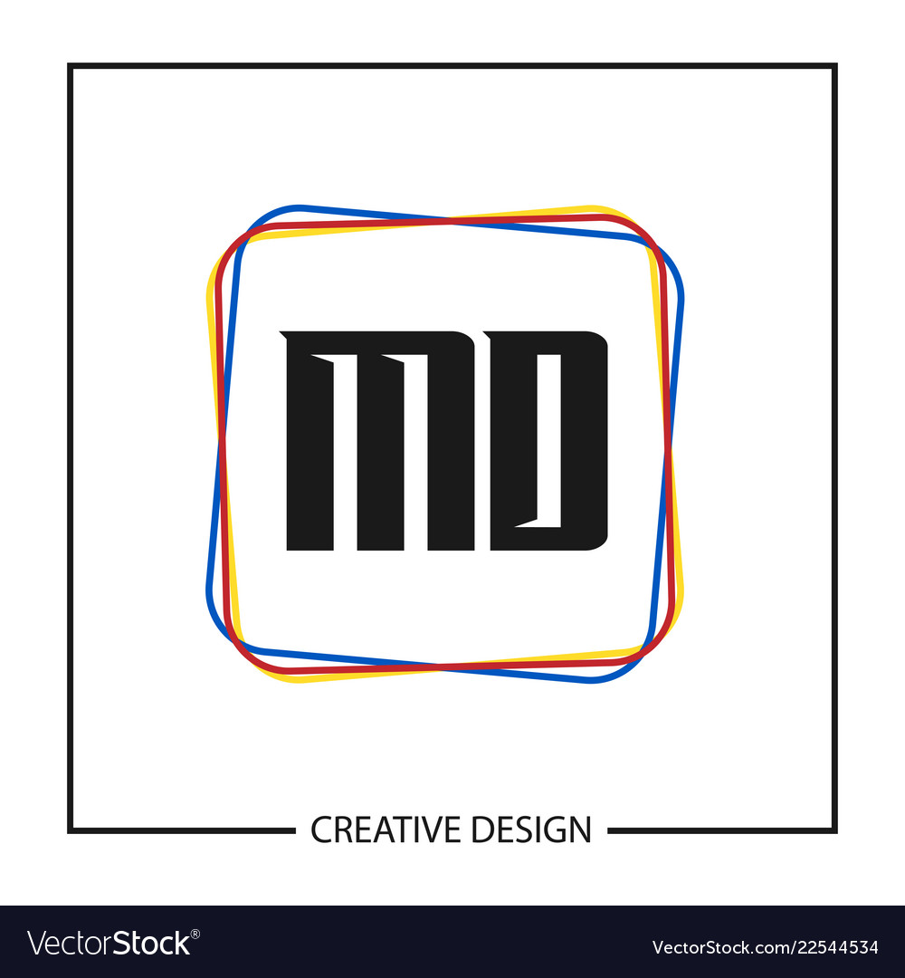 Initial letter md logo template design