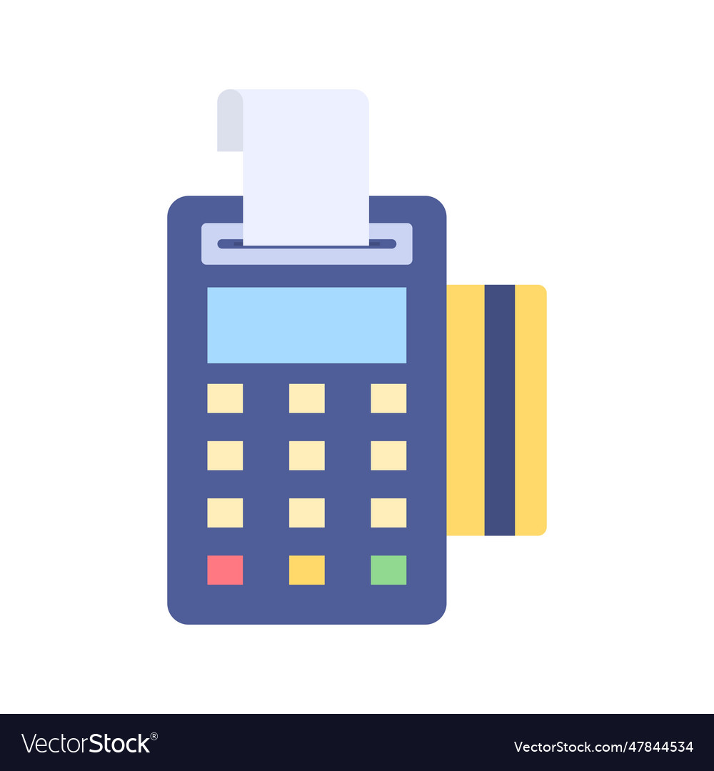 Payment terminal icon image Royalty Free Vector Image