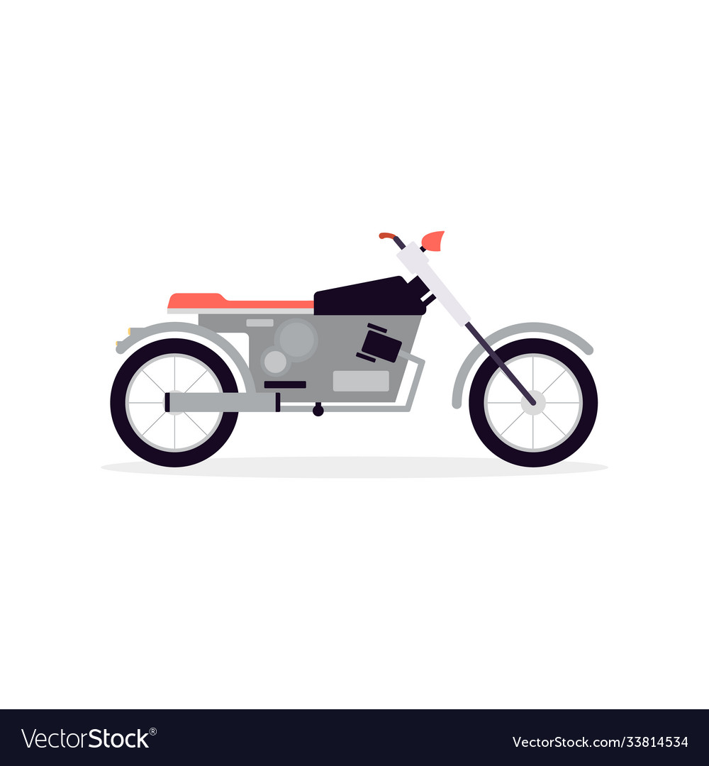 Rennsport Motorrad Cartoon Icon flach