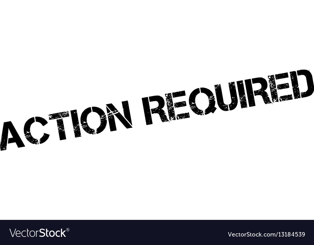 Action required rubber stamp Royalty Free Vector Image