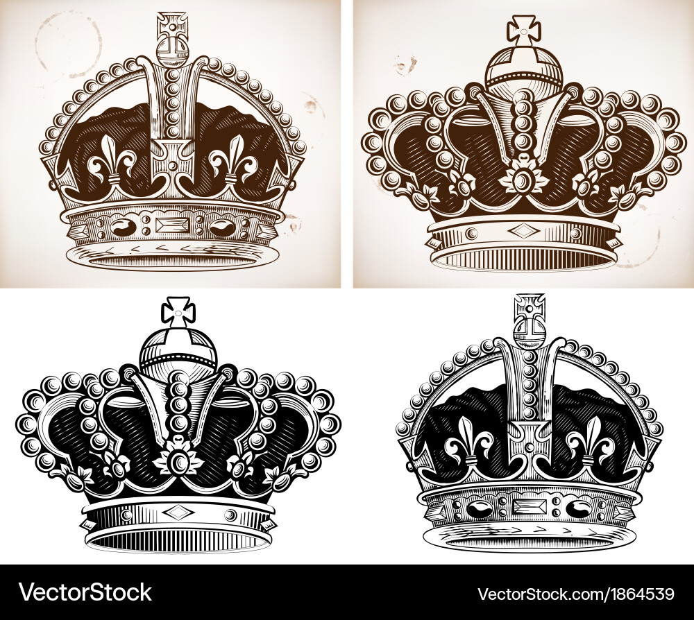 Crowns Royalty Free Vector Image - VectorStock