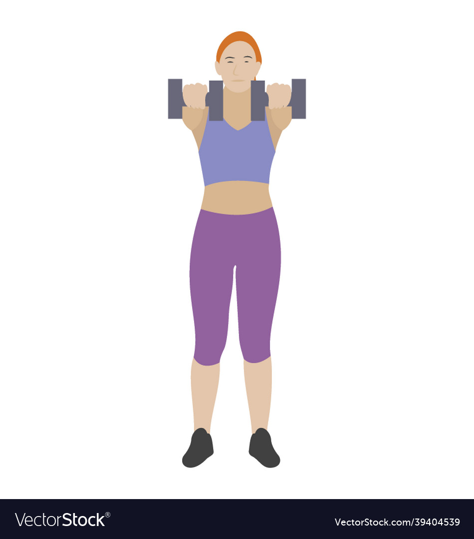 Dumbbells exercise Royalty Free Vector Image - VectorStock